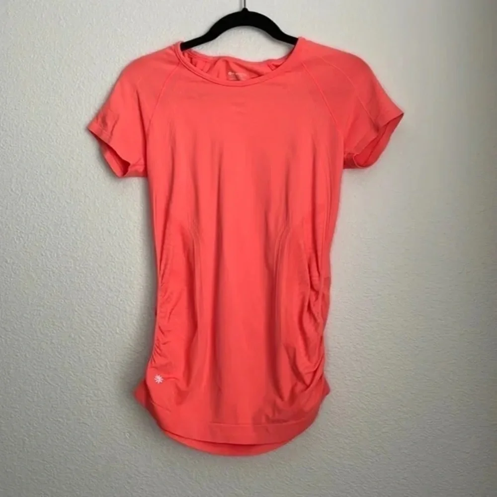 Athleta Fast Track Short Sleeve Tee | Color: Bright Coral size L - Picture 1 of 4